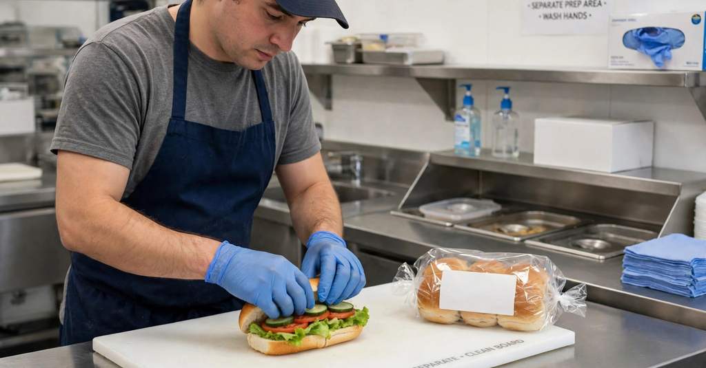 subway gluten free menu sub prepared with fresh gloves at the counter