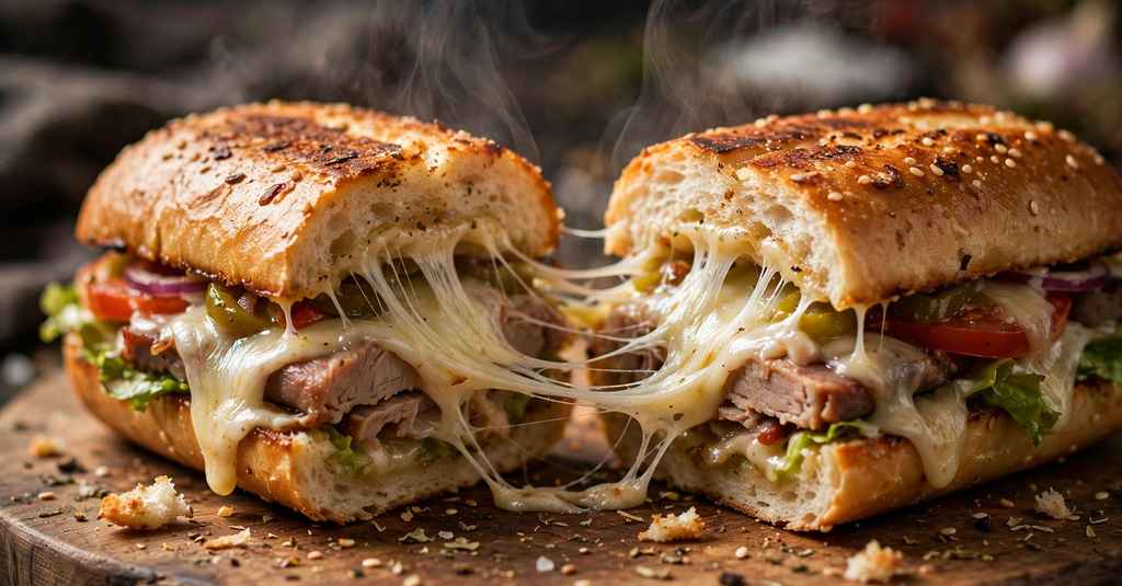 subway melt toasted sub with melted cheese