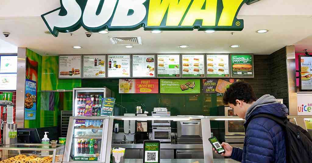 subway app qr code scanned at the till for rewards points