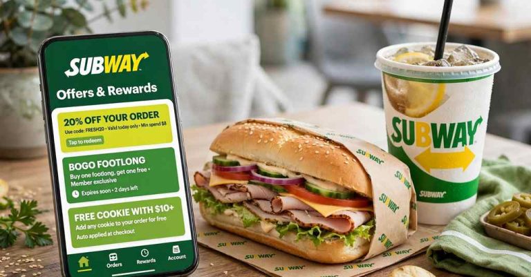 subway app rewards points voucher offers uk